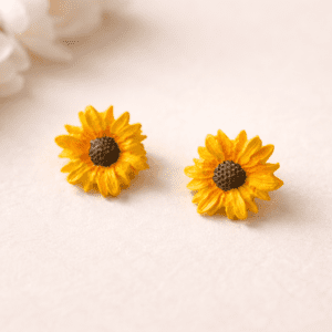 sunflower clay jewellery