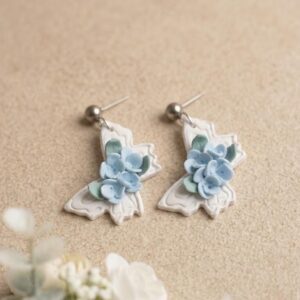 handmade clay stud earrings