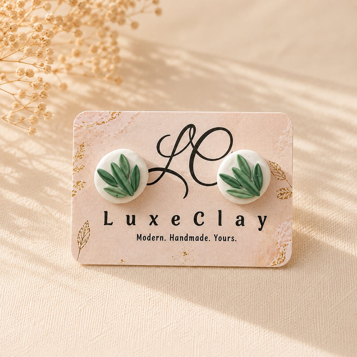 handmade pink floral clay stud earrings handmade pink floral clay stud earrings