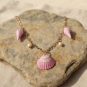 Home handmade clay mermaid’s treasury layered pendants